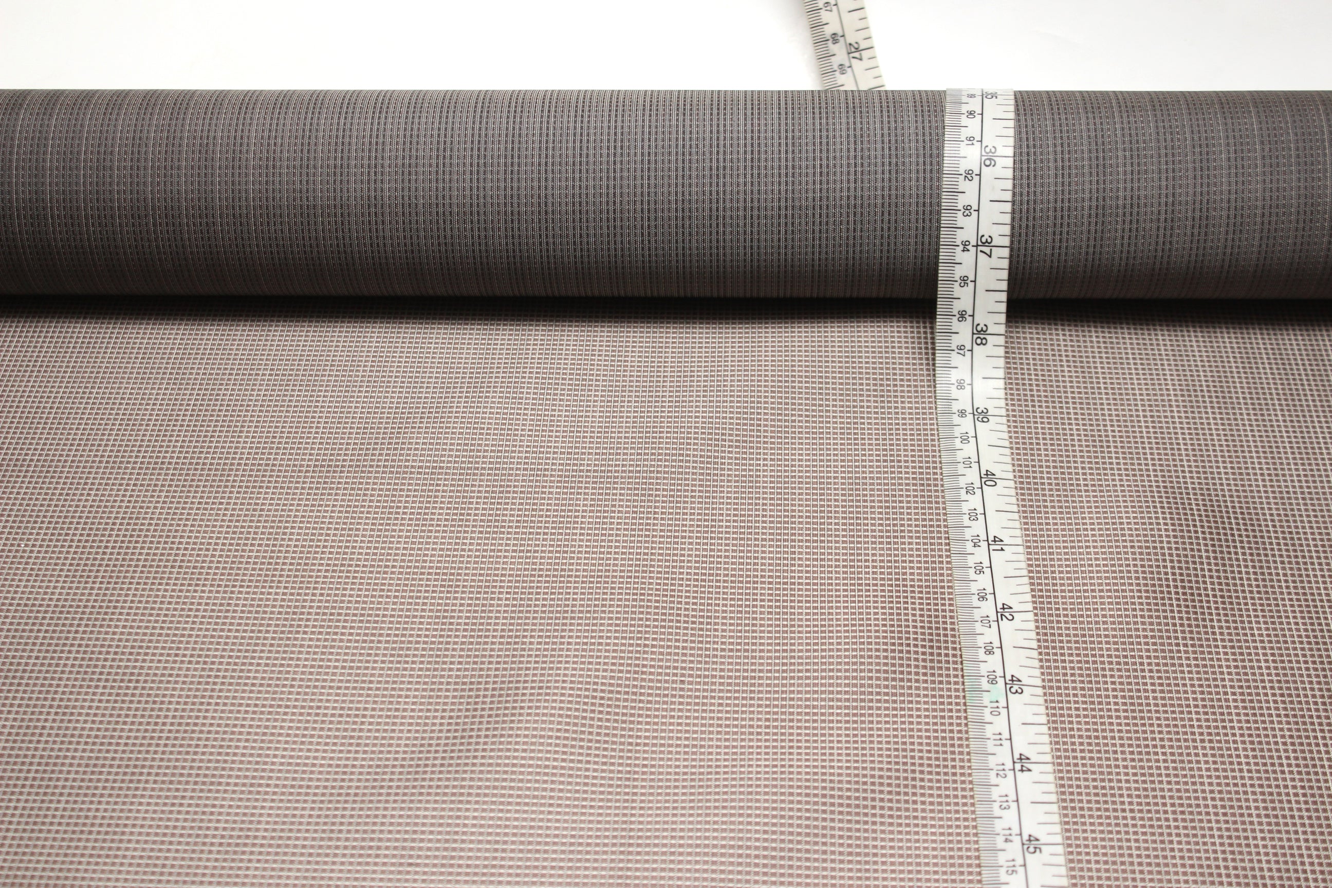 Brown Small Plaid Silk Fabric