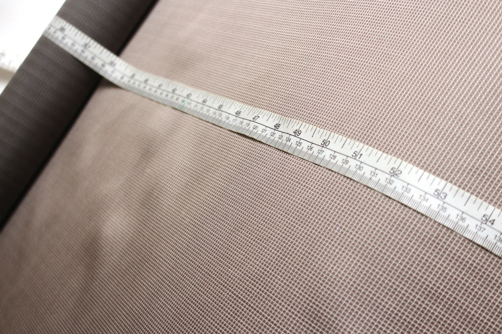 Brown Small Plaid Silk Fabric