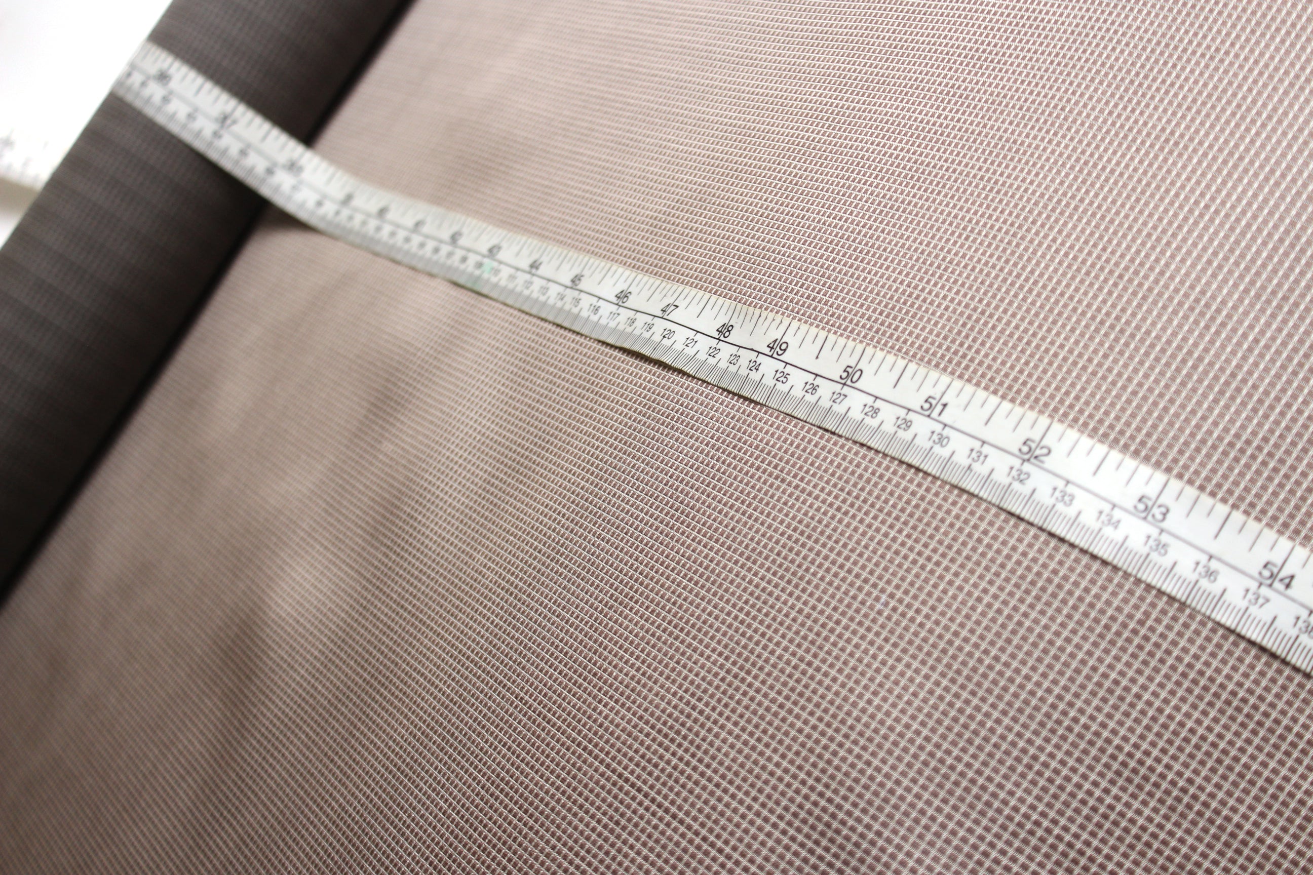 Brown Small Plaid Silk Fabric