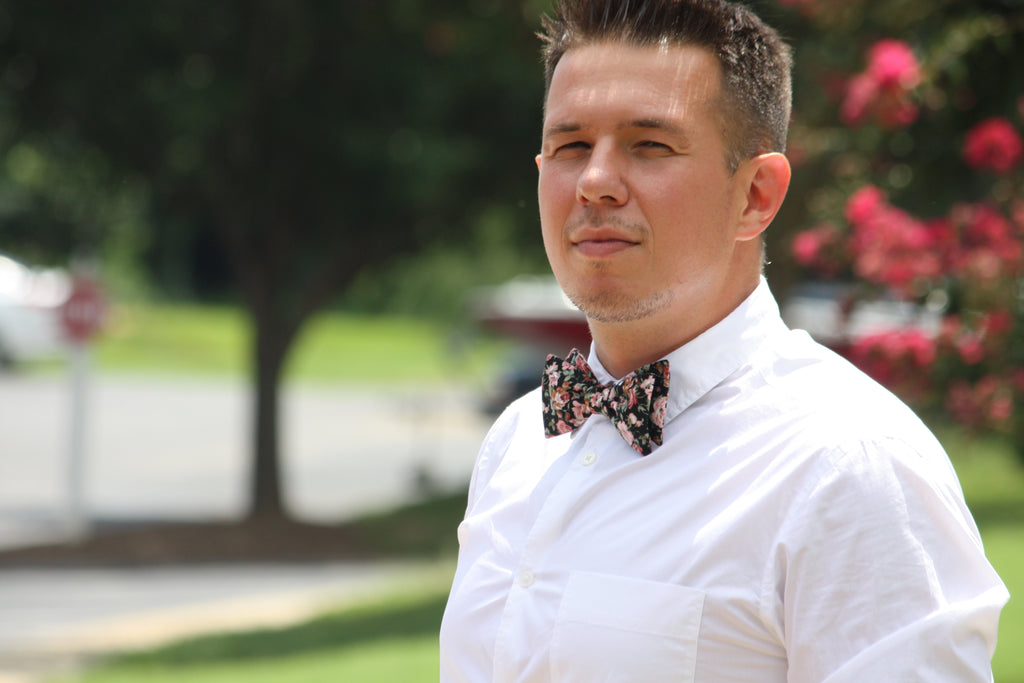 Floral Self-Tie Bow Tie