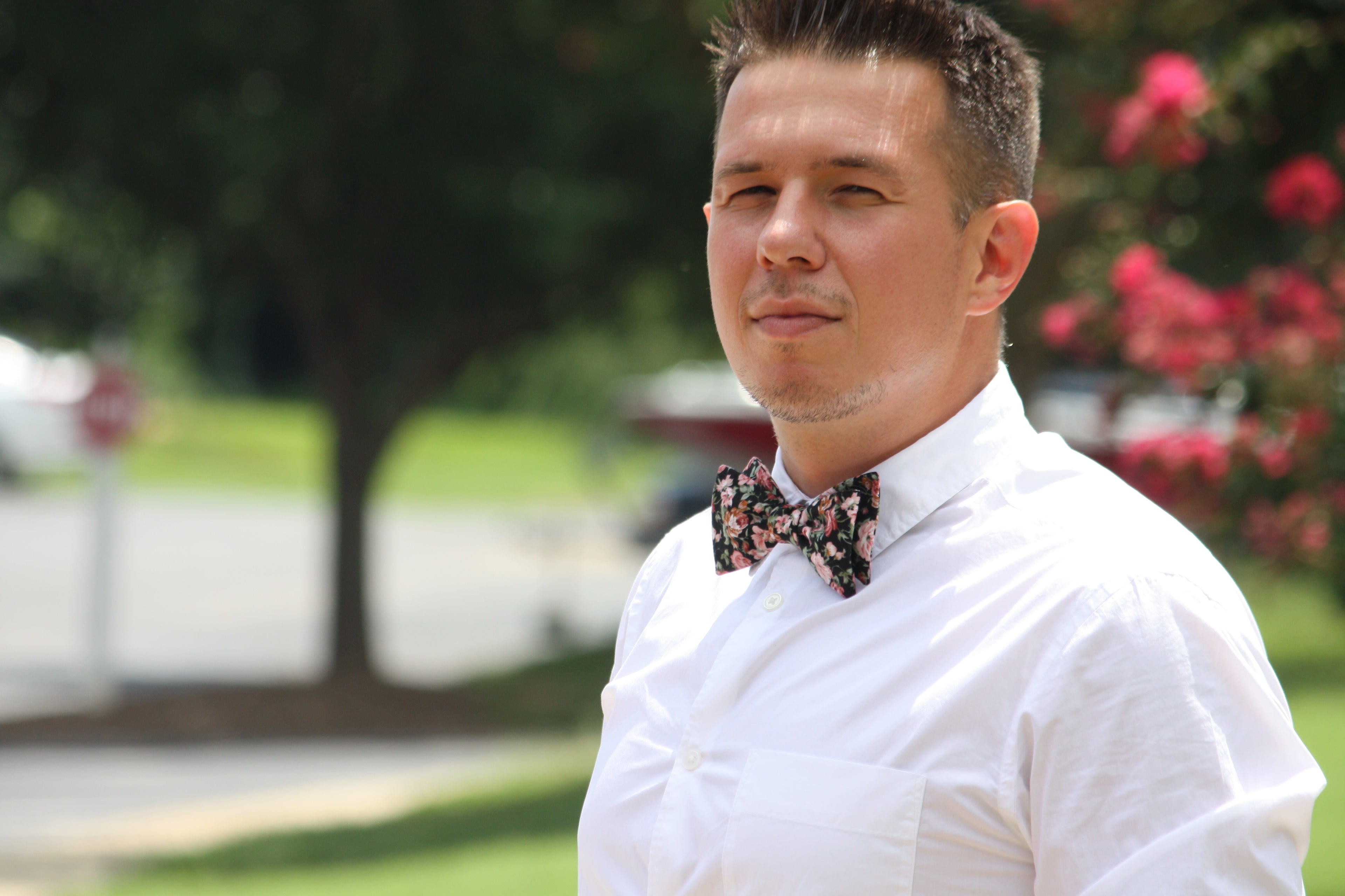 Floral Self-Tie Bow Tie