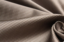 Load image into Gallery viewer, Brown Small Plaid Silk Fabric
