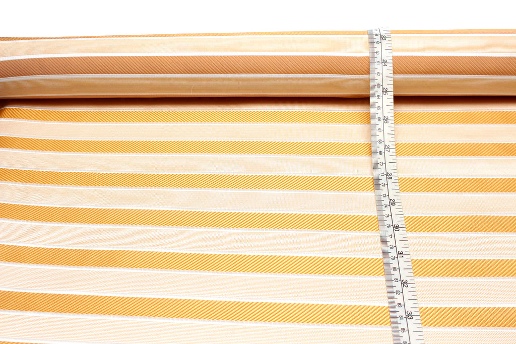 Orange Striped Silk Fabric