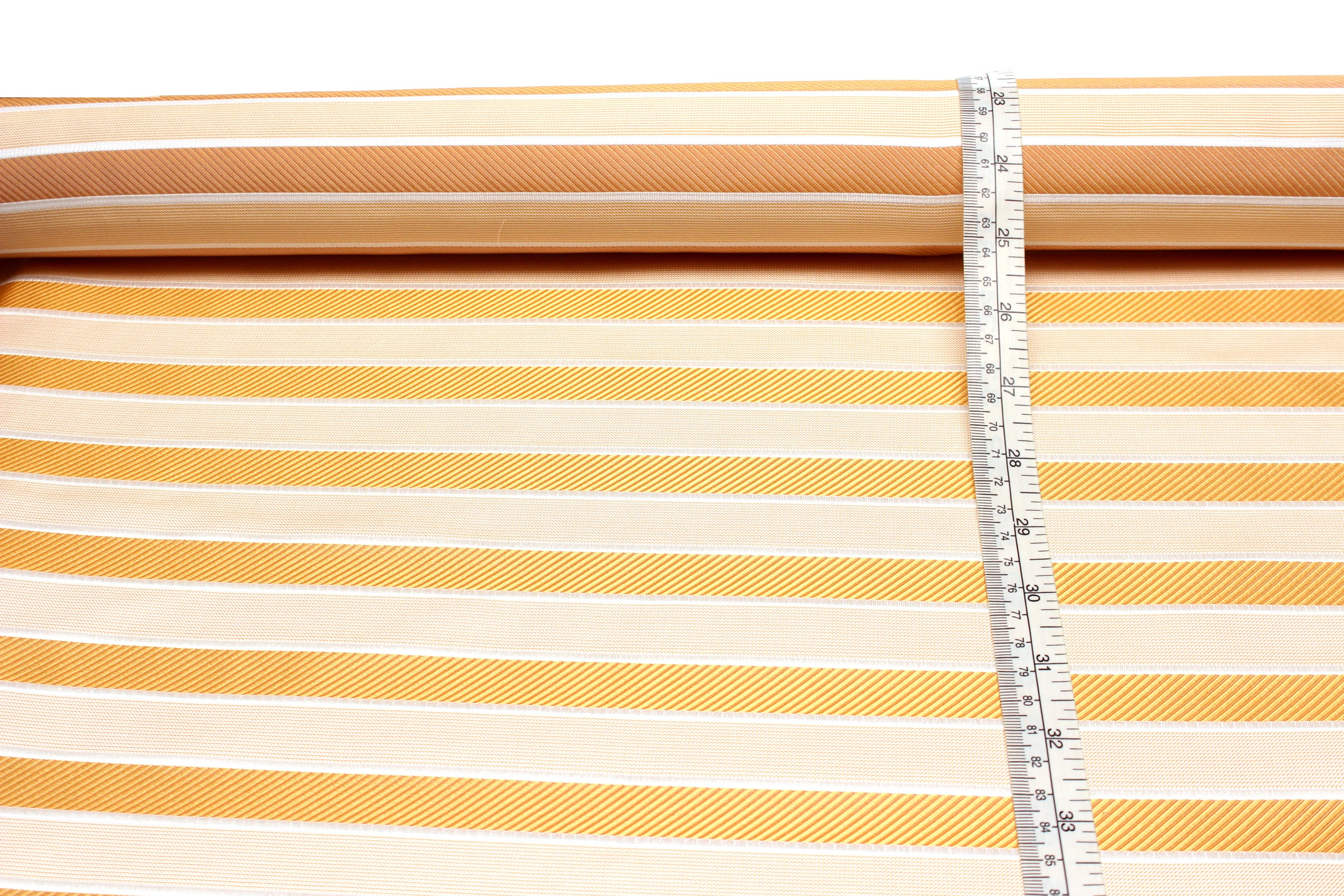 Orange Striped Silk Fabric