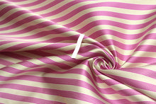 Load image into Gallery viewer, Fuchsia and White Stripe Silk Fabric
