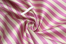 Load image into Gallery viewer, Fuchsia and White Stripe Silk Fabric
