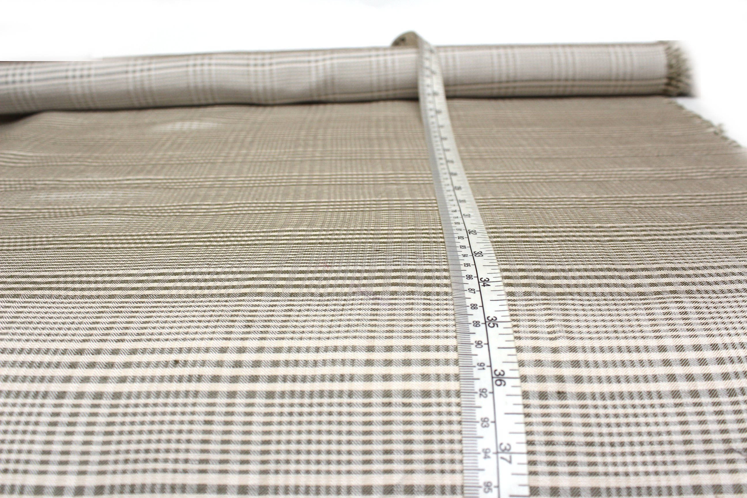 Dusty Green Plaid Silk Fabric