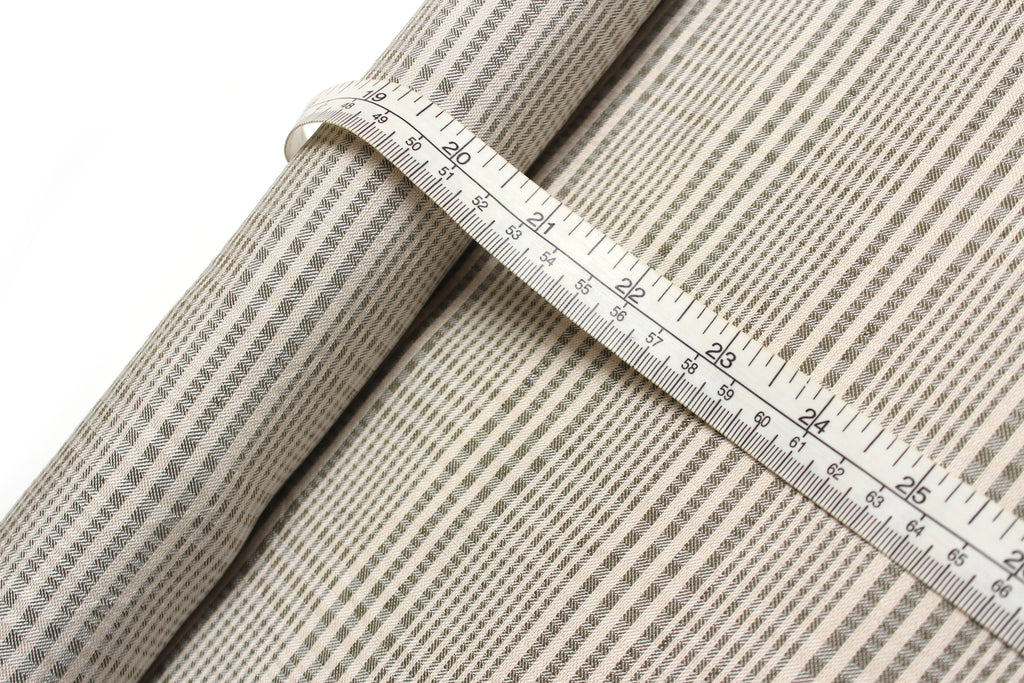 Dusty Green Plaid Silk Fabric