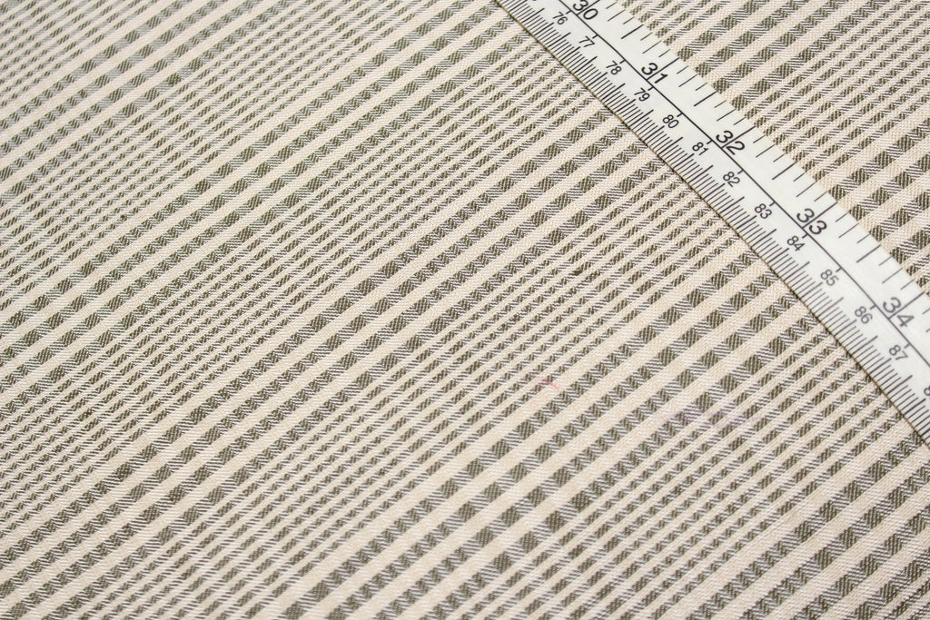 Dusty Green Plaid Silk Fabric