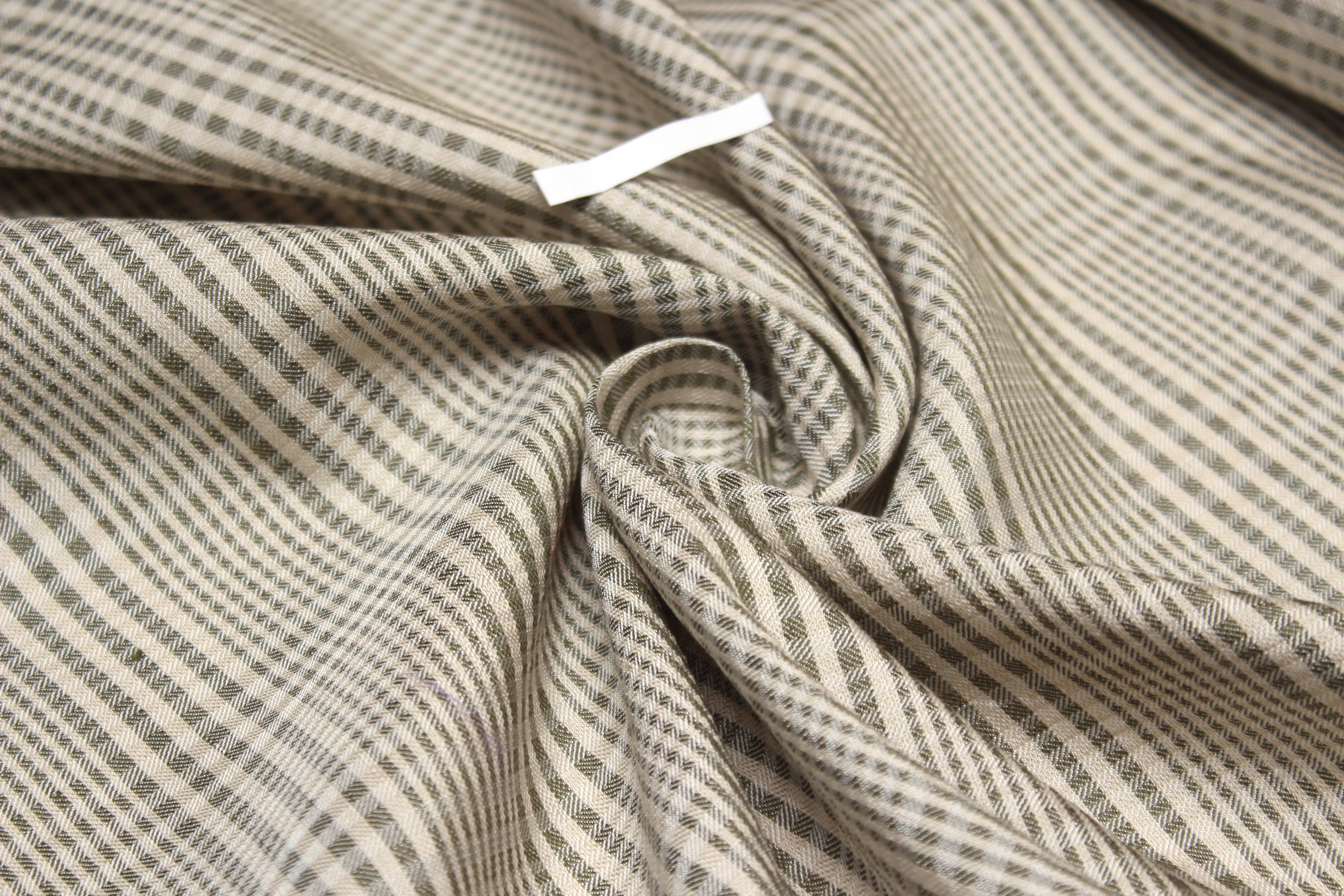 Dusty Green Plaid Silk Fabric
