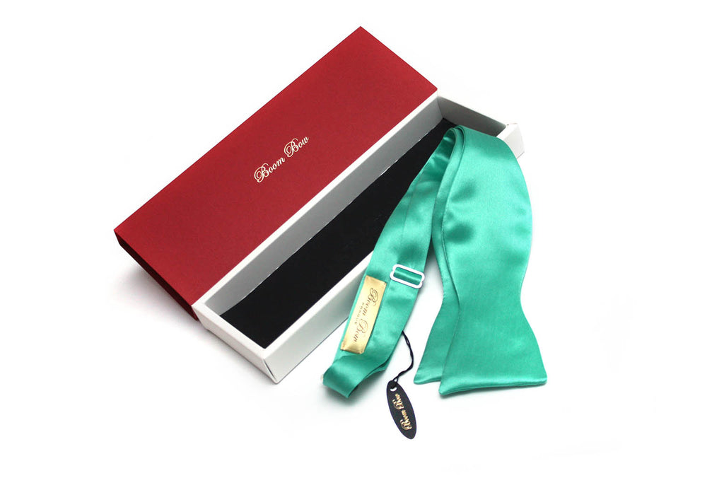 Mint Green Silk Self-Tie Bow Tie