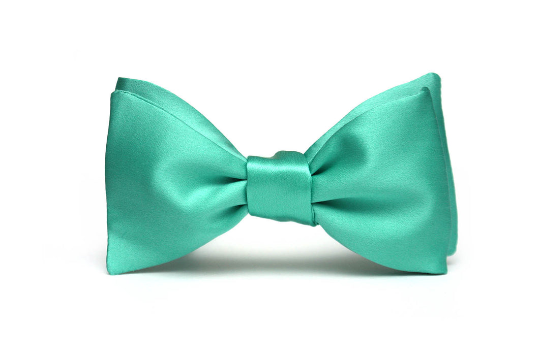 Mint Green Silk Self-Tie Bow Tie