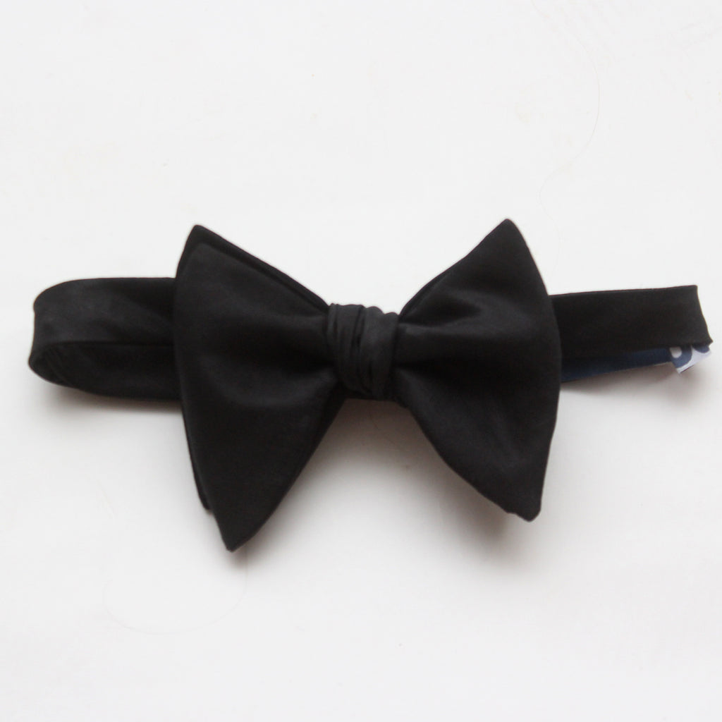 Basic Solid Silk Linen Bow Tie