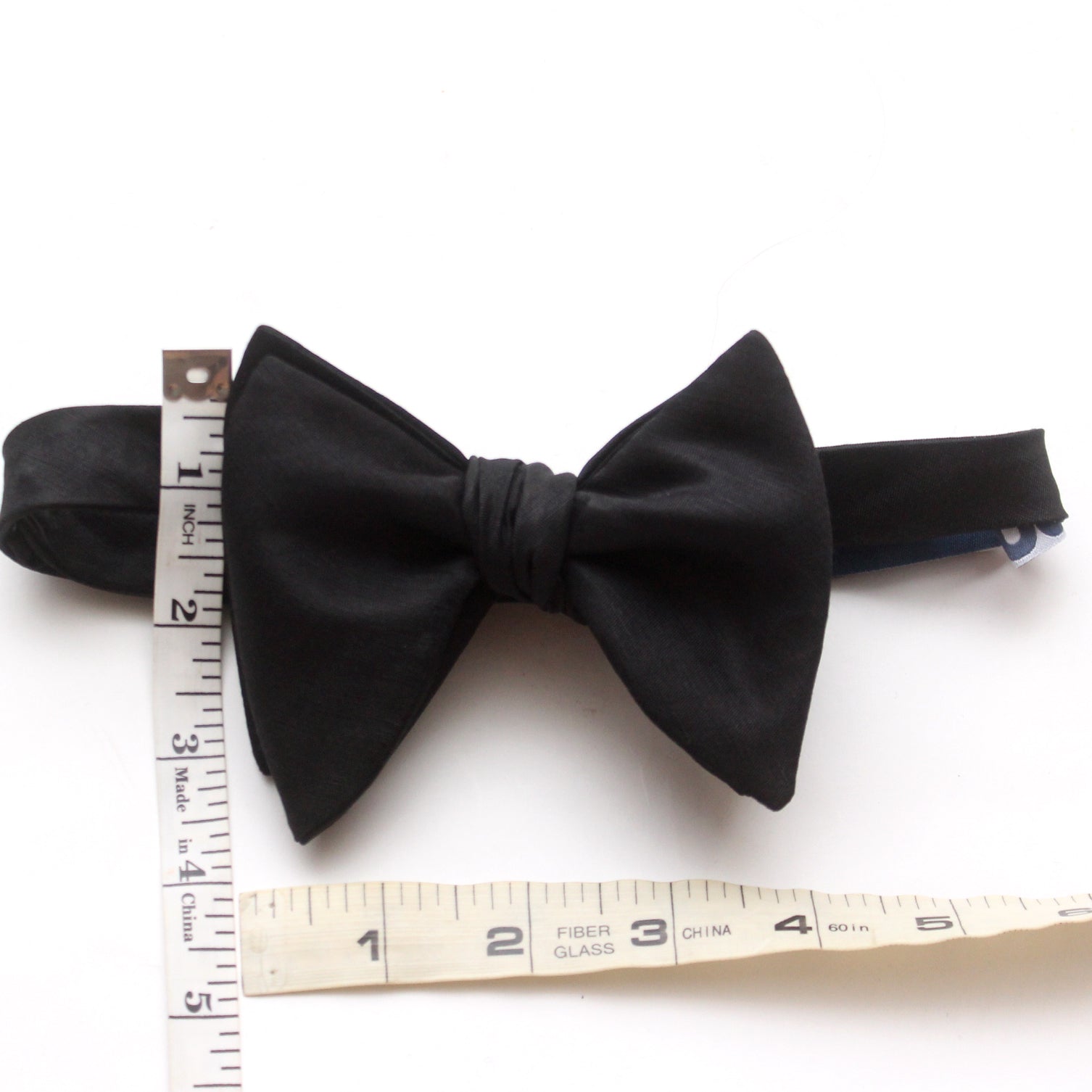 Basic Solid Silk Linen Bow Tie
