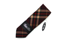 Load image into Gallery viewer, Brown Maroon Plaid Necktie
