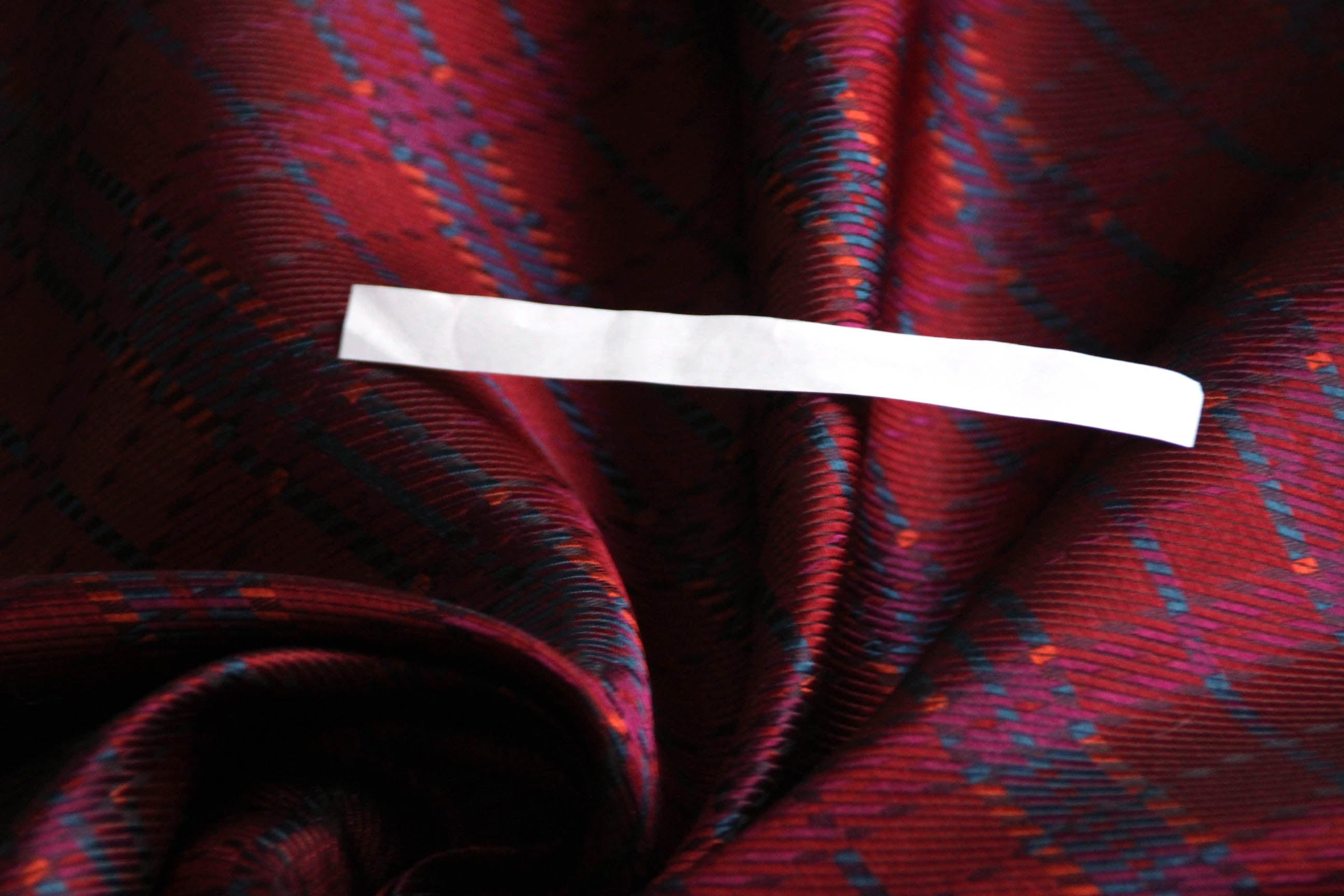 Red Maroon Blue Plaid Fabric 42" width