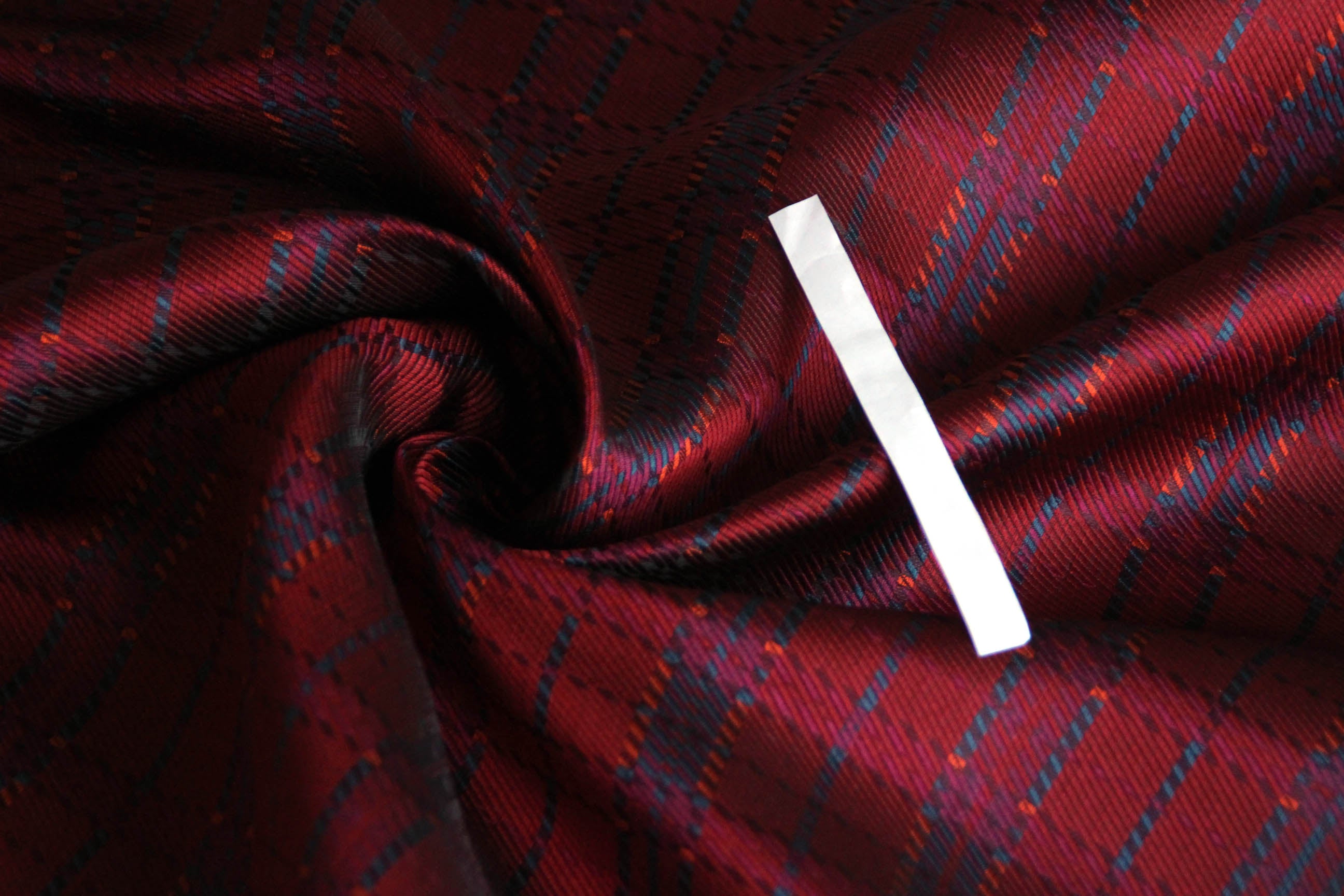 Red Maroon Blue Plaid Fabric 42" width