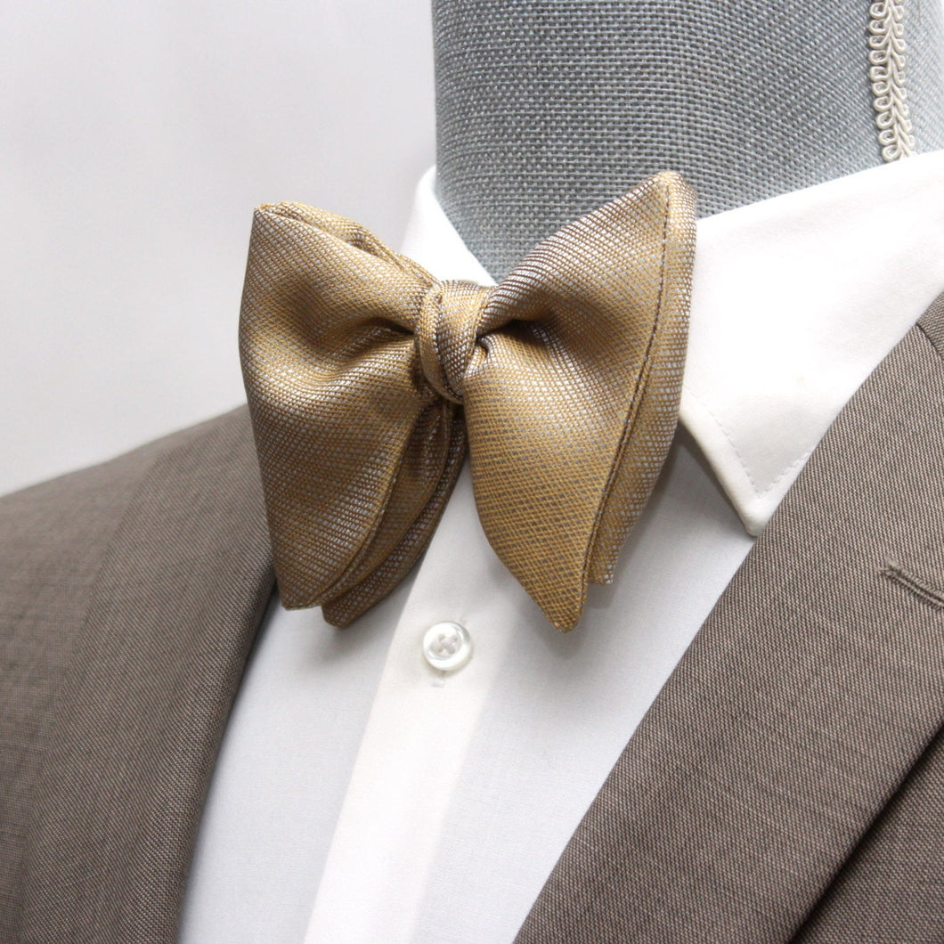Gold Big Butterfly Silk Bow Tie