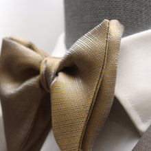 Load image into Gallery viewer, Gold Big Butterfly Silk Bow Tie
