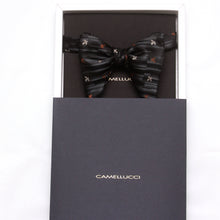 Load image into Gallery viewer, Big Butterfly Bow tie in Black Silk Bow Tie
