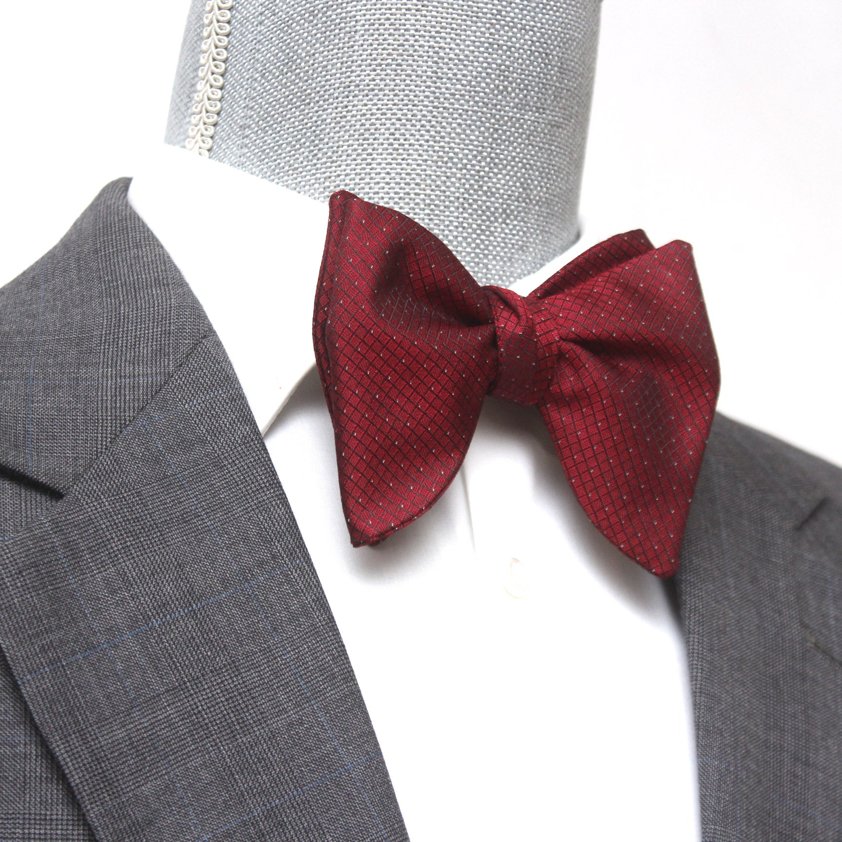 Red Big Butterfly Silk Bow Tie