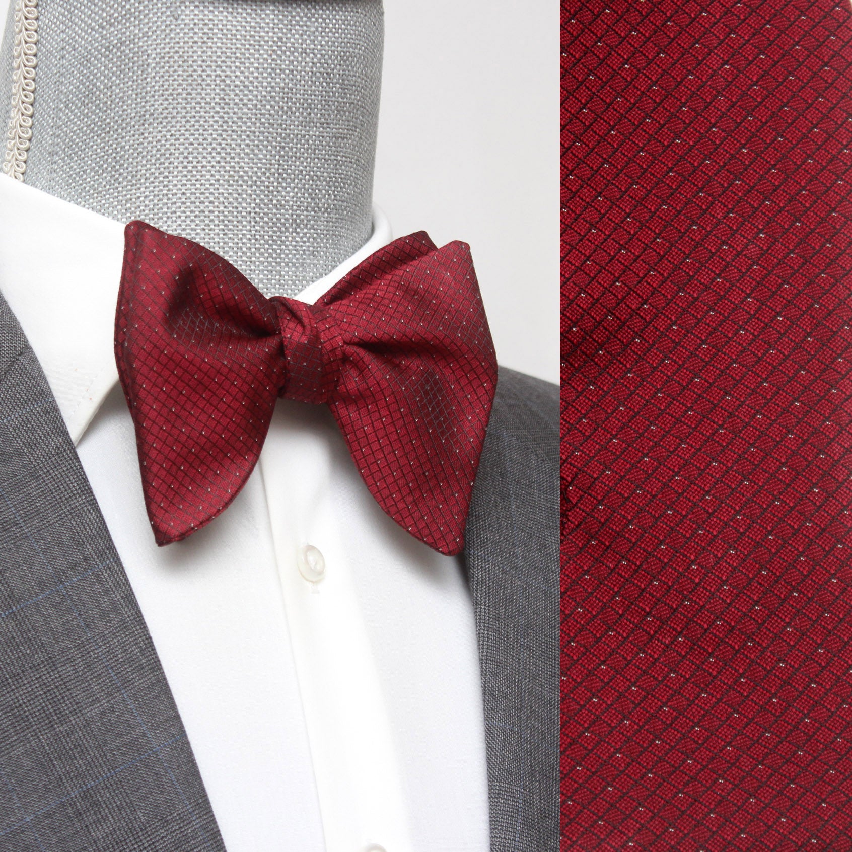 Red Big Butterfly Silk Bow Tie