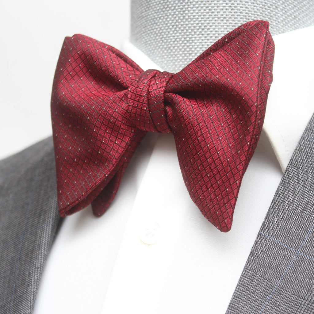Red Big Butterfly Silk Bow Tie