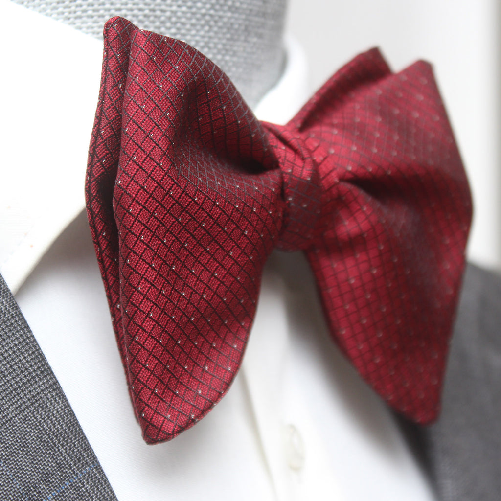 Red Big Butterfly Silk Bow Tie