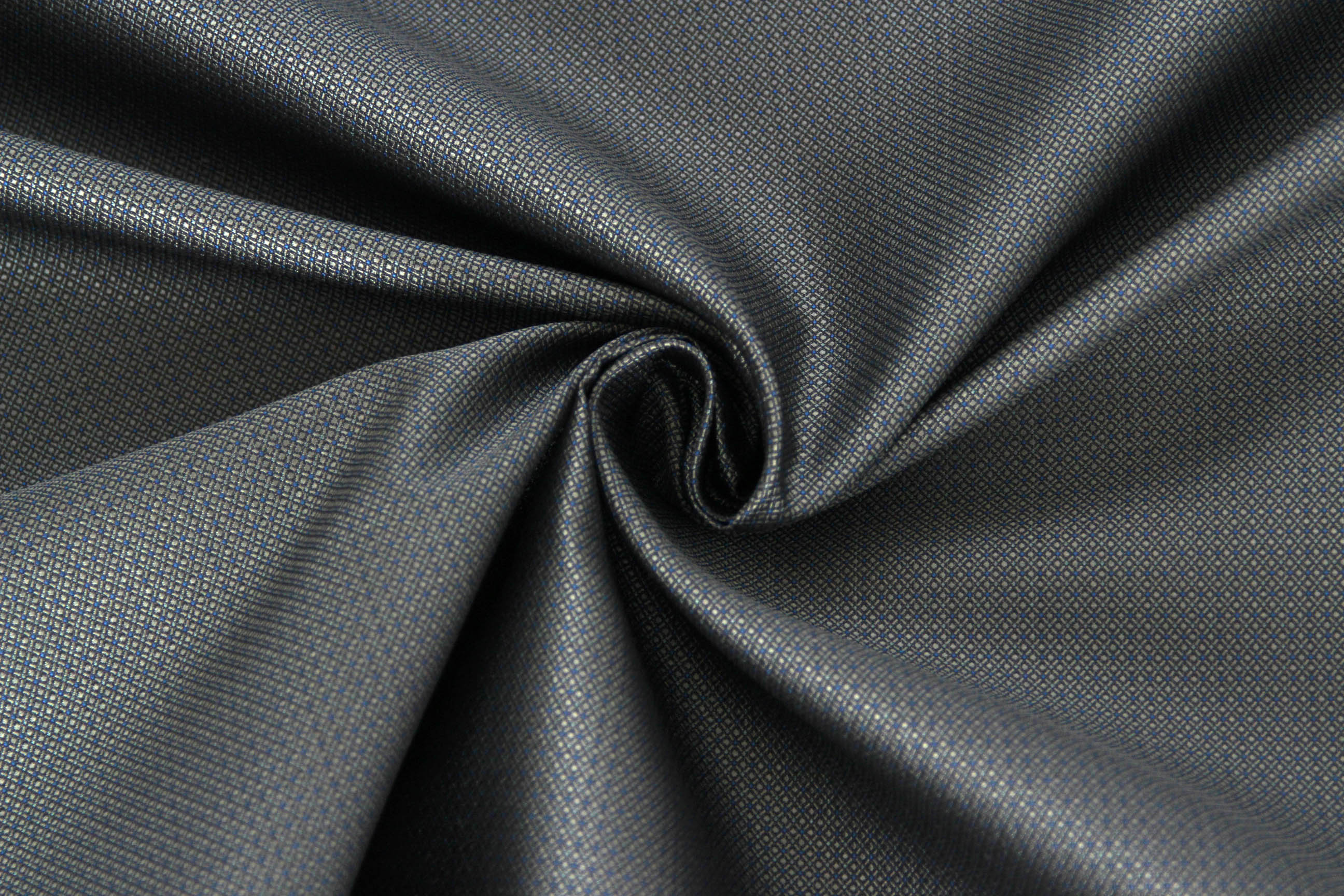 Grey Ornament Silk Fabric 42" width