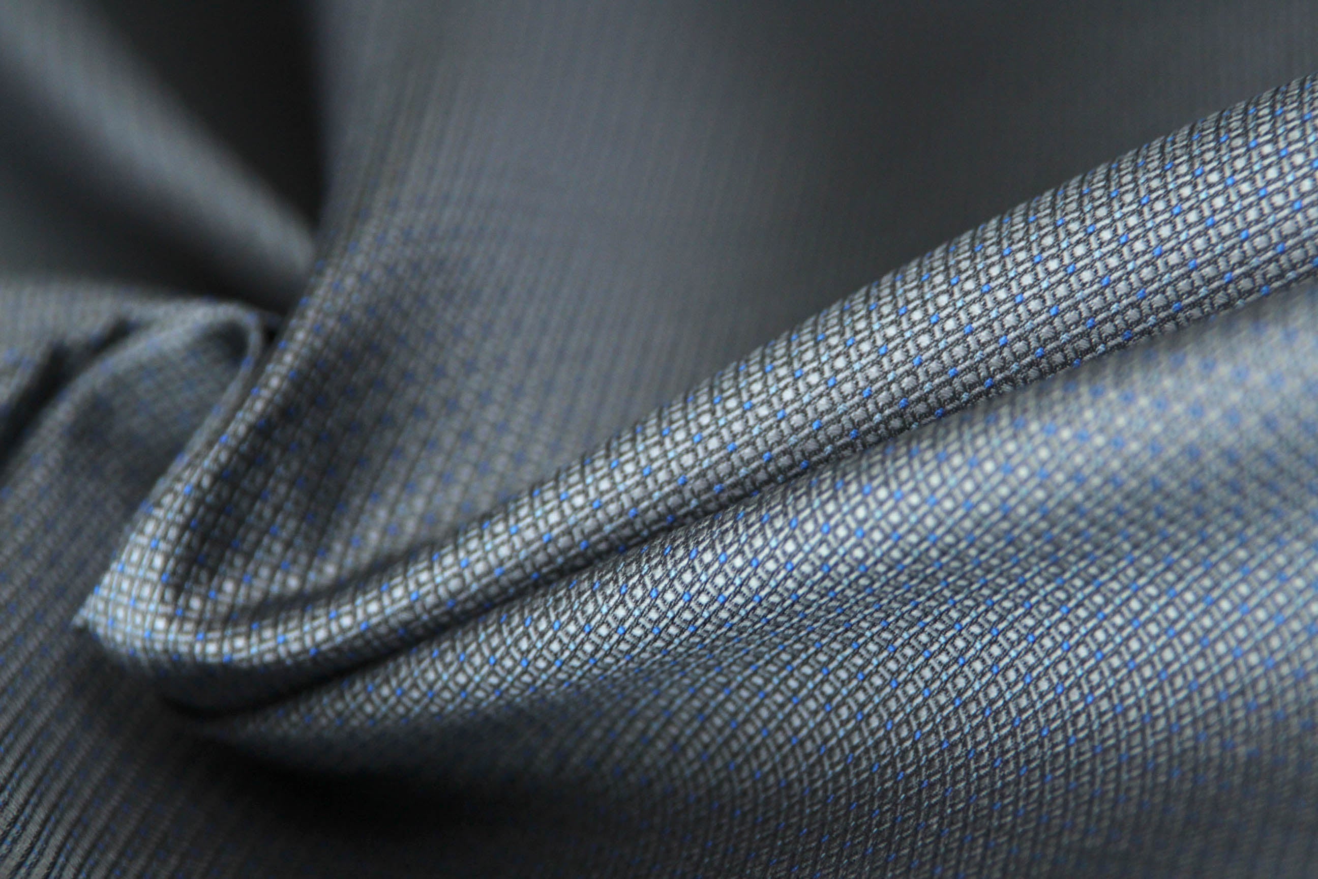 Grey Ornament Silk Fabric 42" width