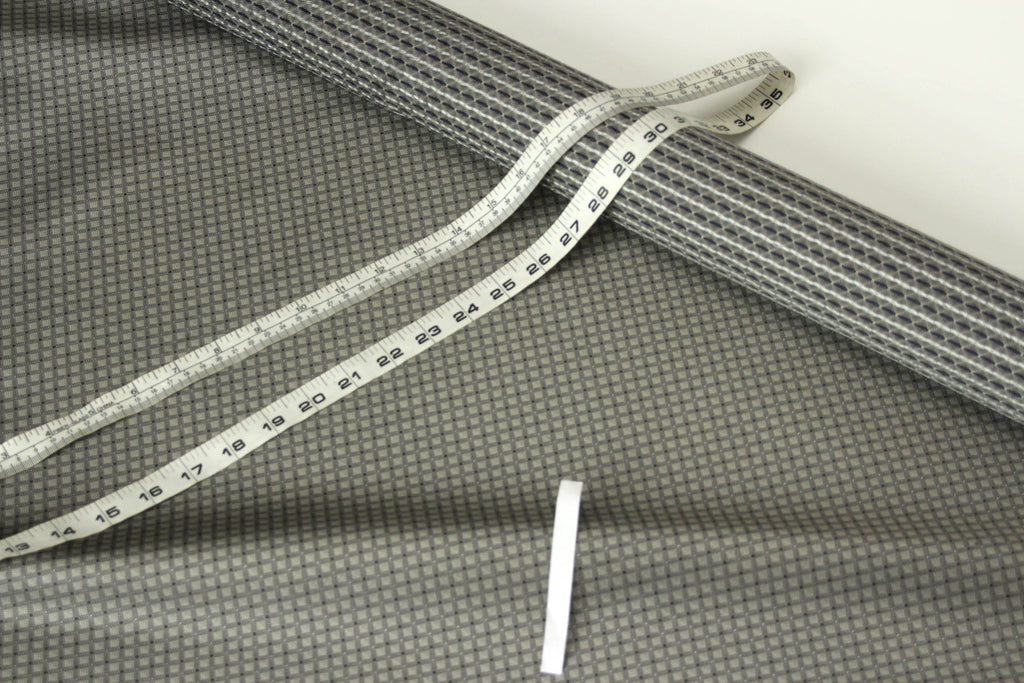 Grey ornament Silk Fabric 42" width