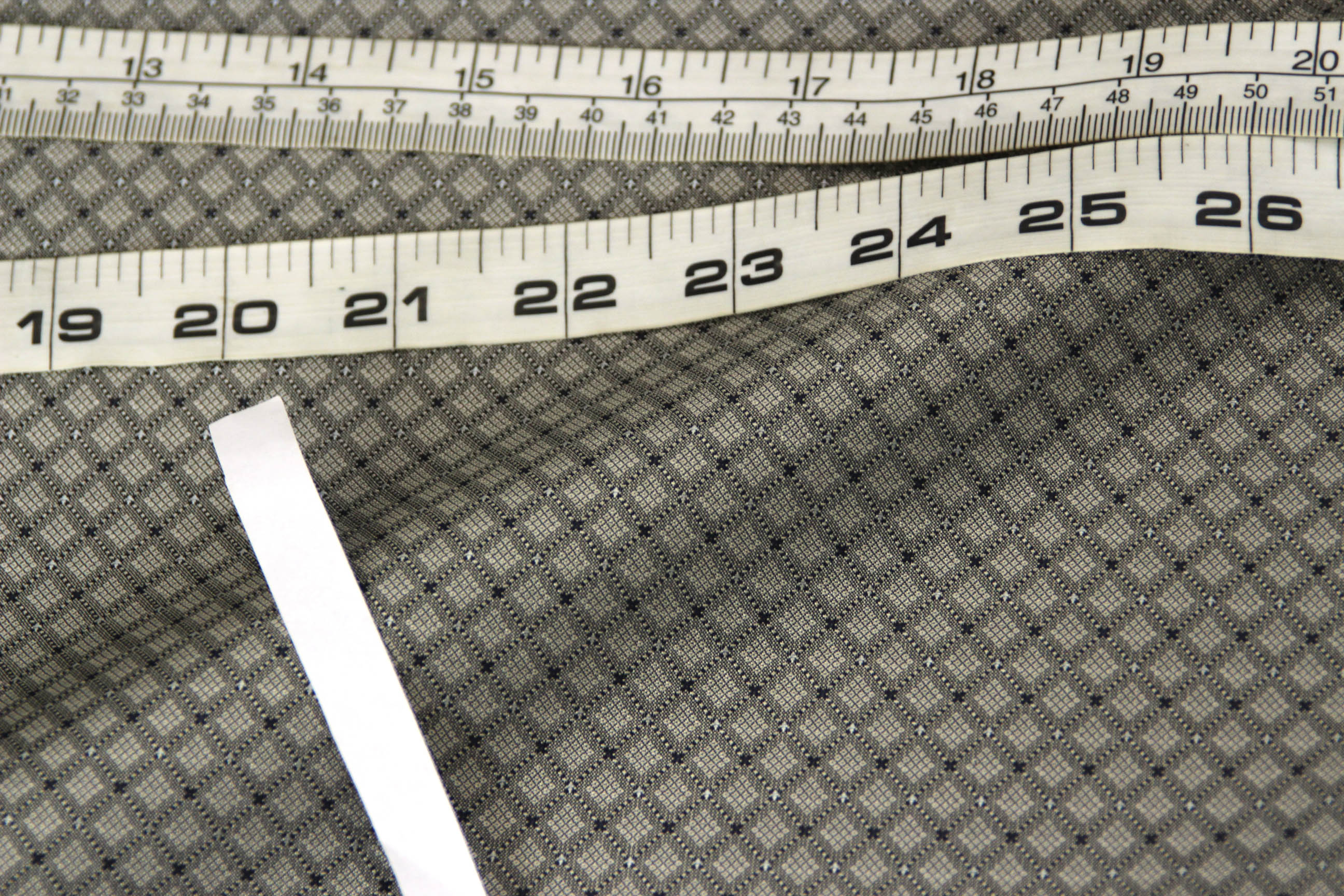 Grey ornament Silk Fabric 42" width