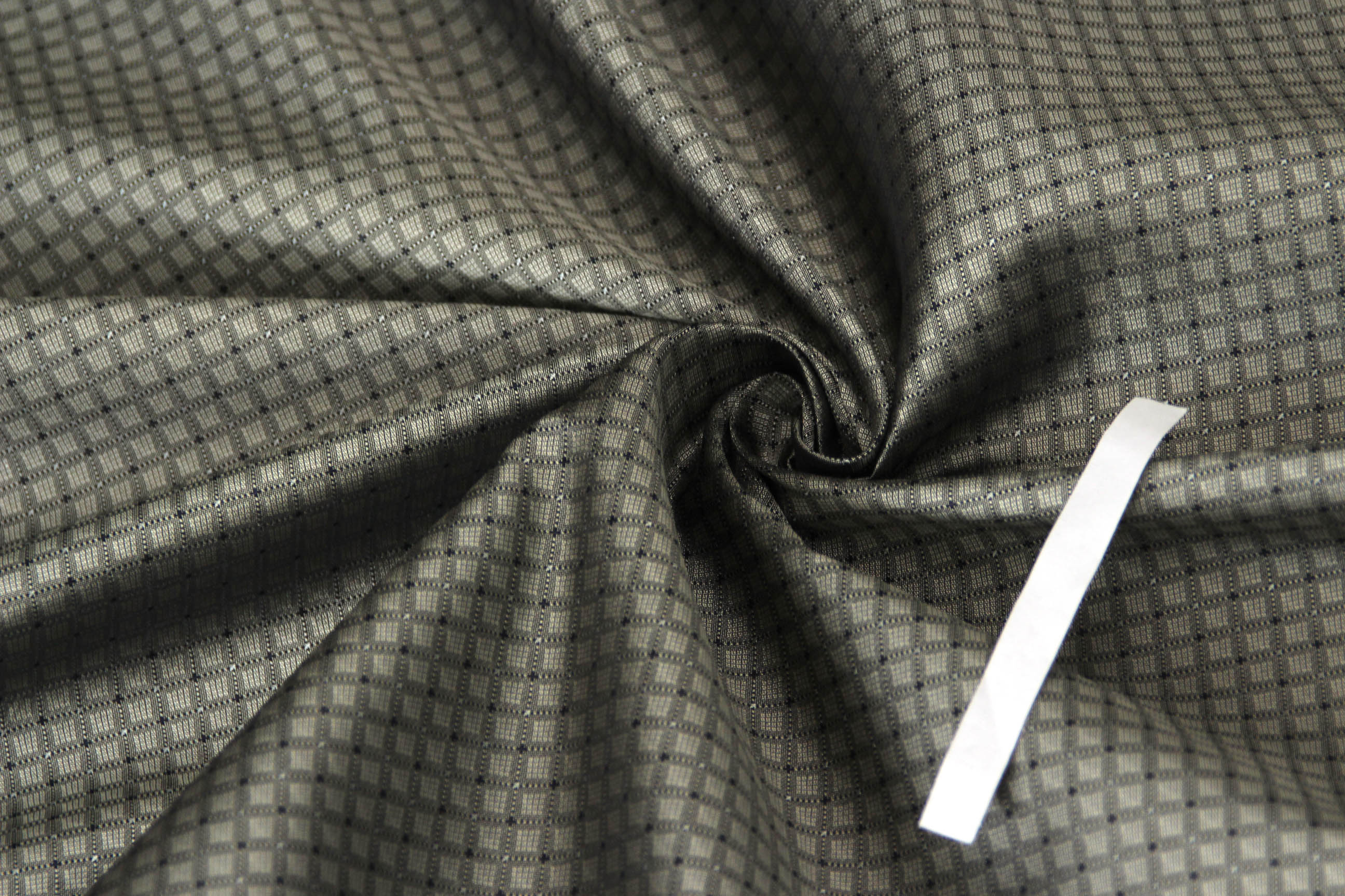 Grey ornament Silk Fabric 42" width