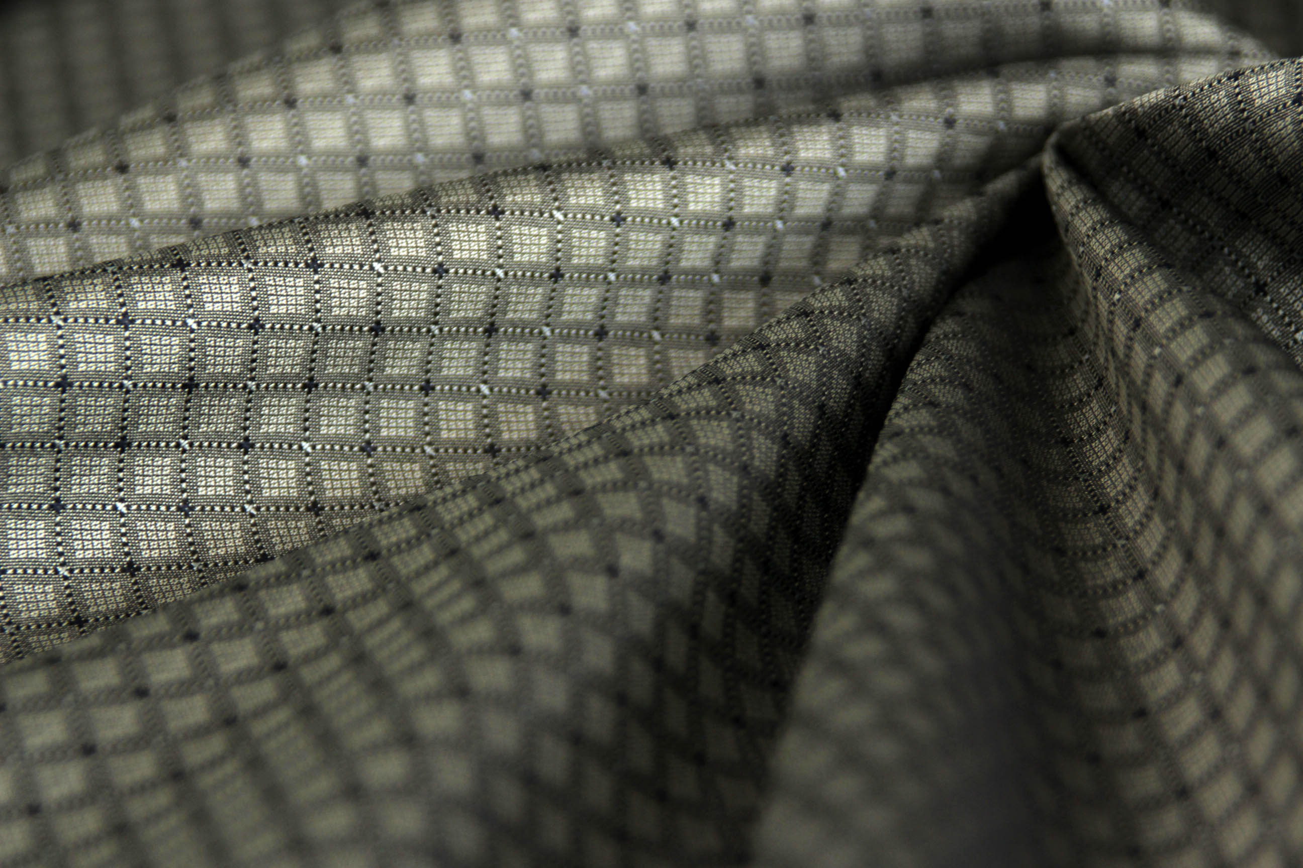 Grey ornament Silk Fabric 42" width