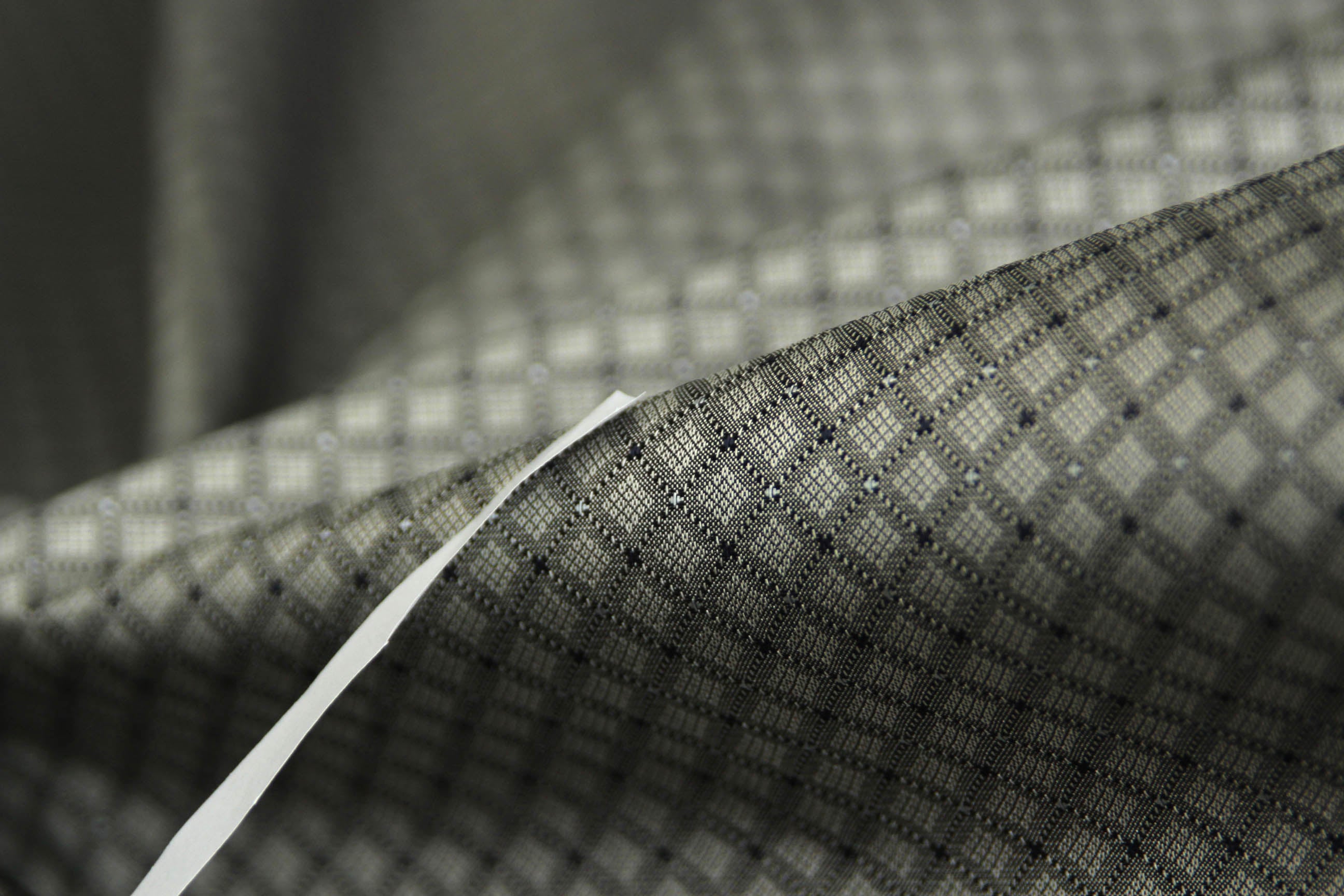 Grey ornament Silk Fabric 42" width