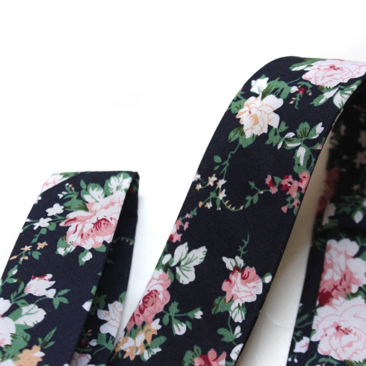 Black Floral Necktie