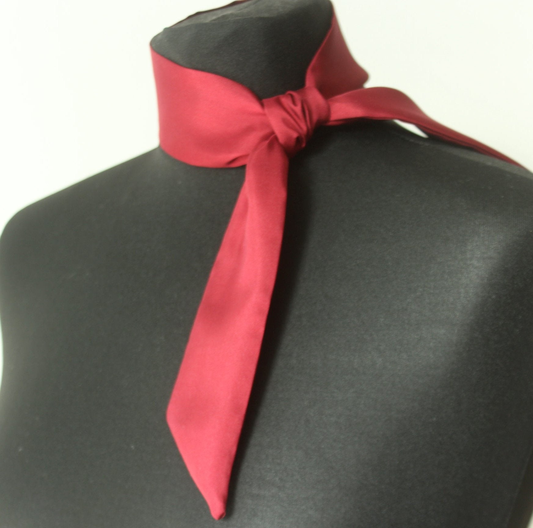 Maroon Skinny Scarf