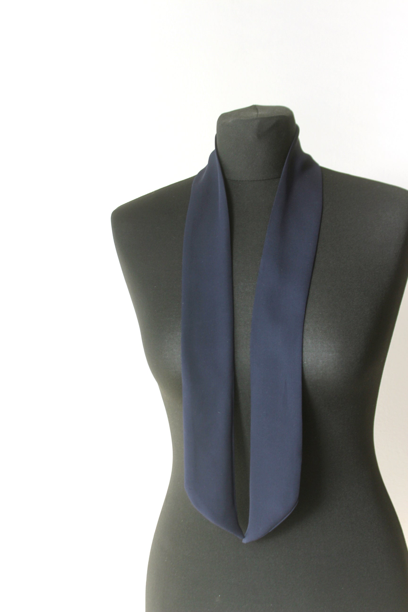 Navy Skinny Scarf