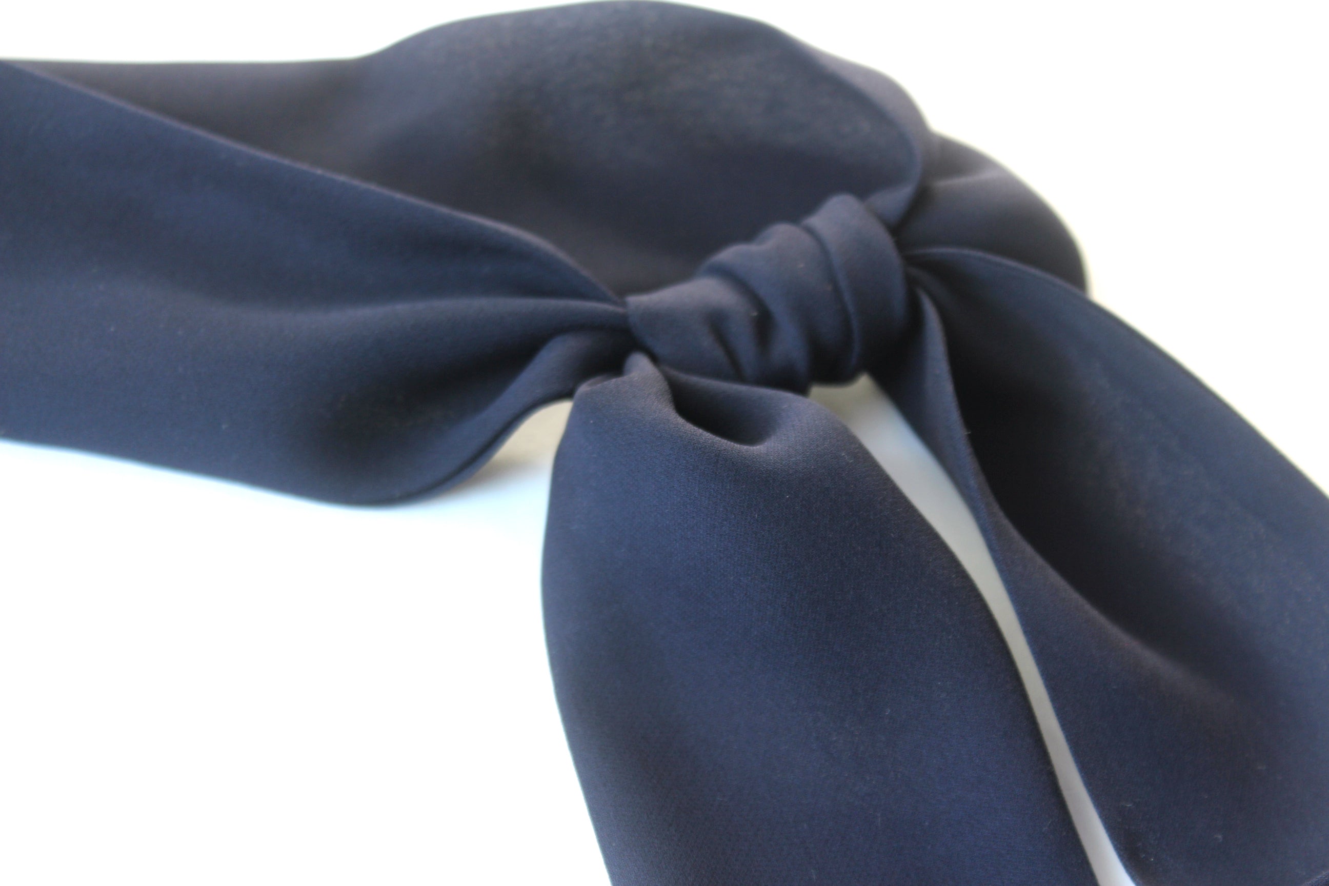 Navy Skinny Scarf