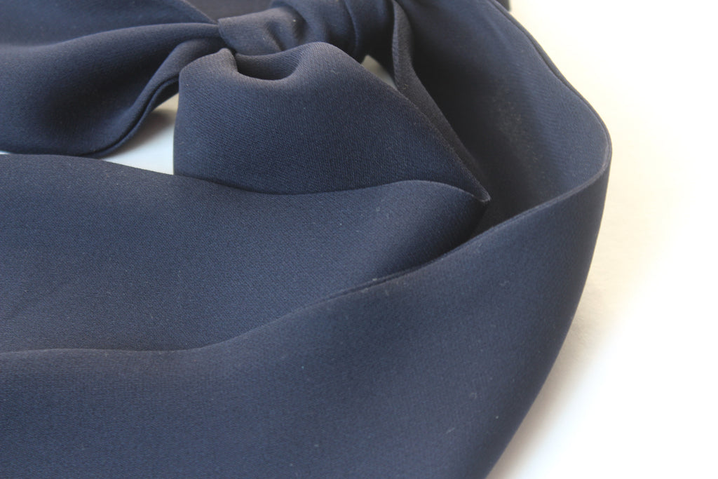 Navy Skinny Scarf