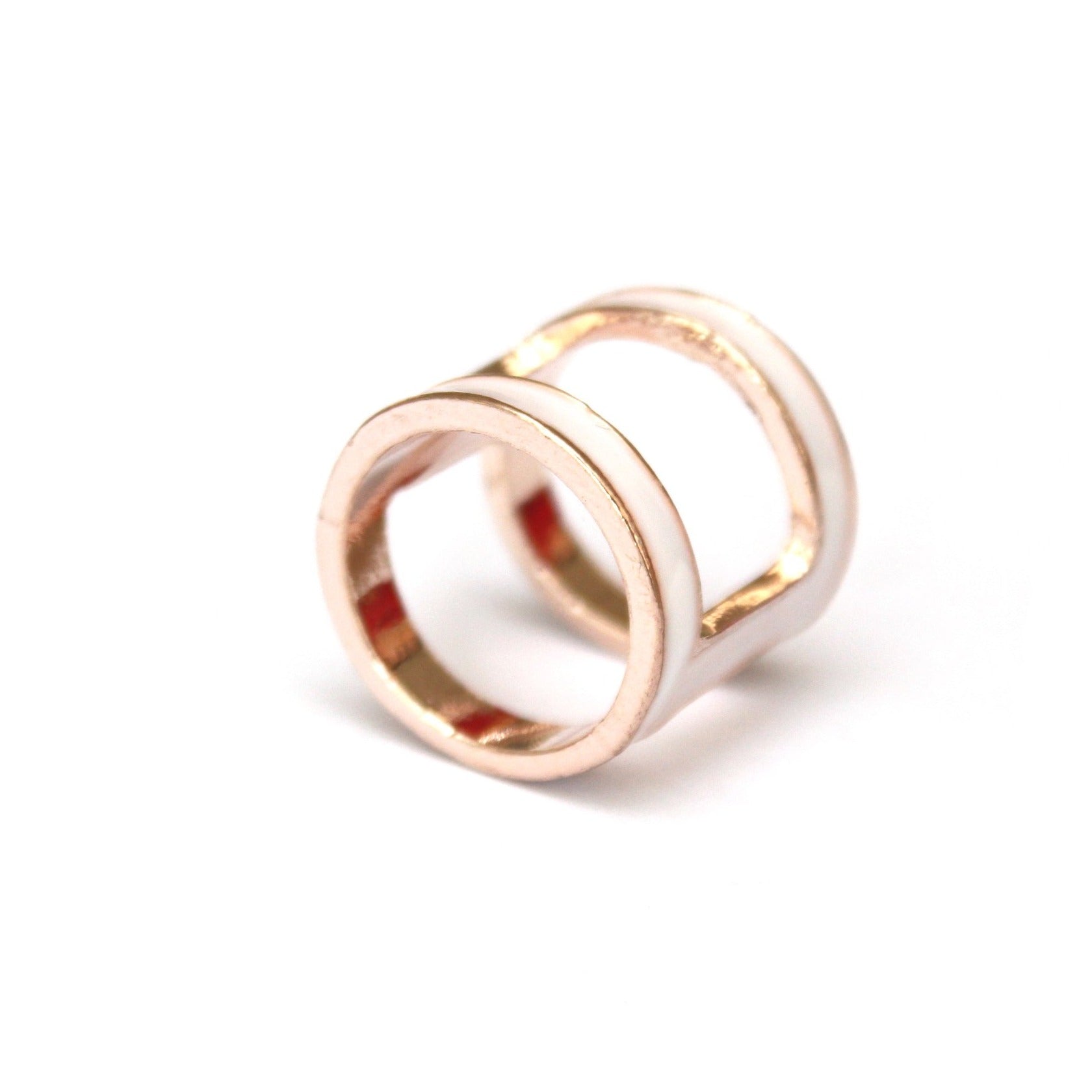 Gold White Women Scarf Ring