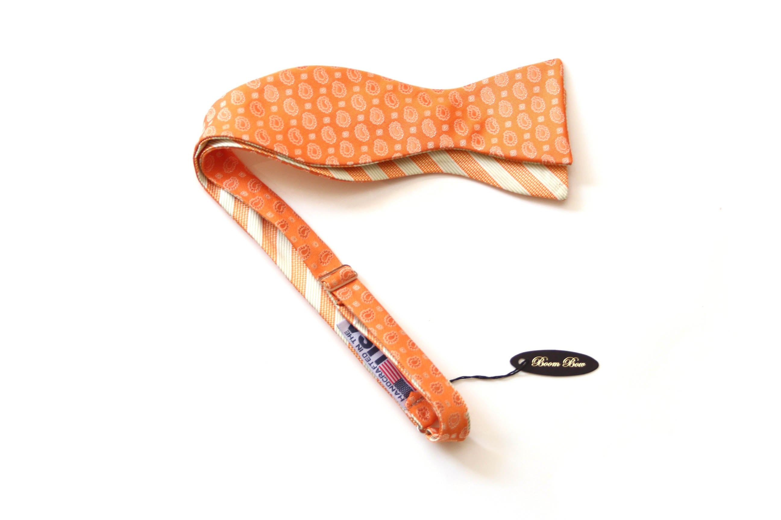 Orange Self-Tie Bow Tie