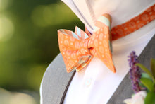 Load image into Gallery viewer, Orange Self-Tie Bow Tie
