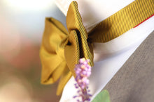 Load image into Gallery viewer, Mustard Solid Self-Tie Bow Tie
