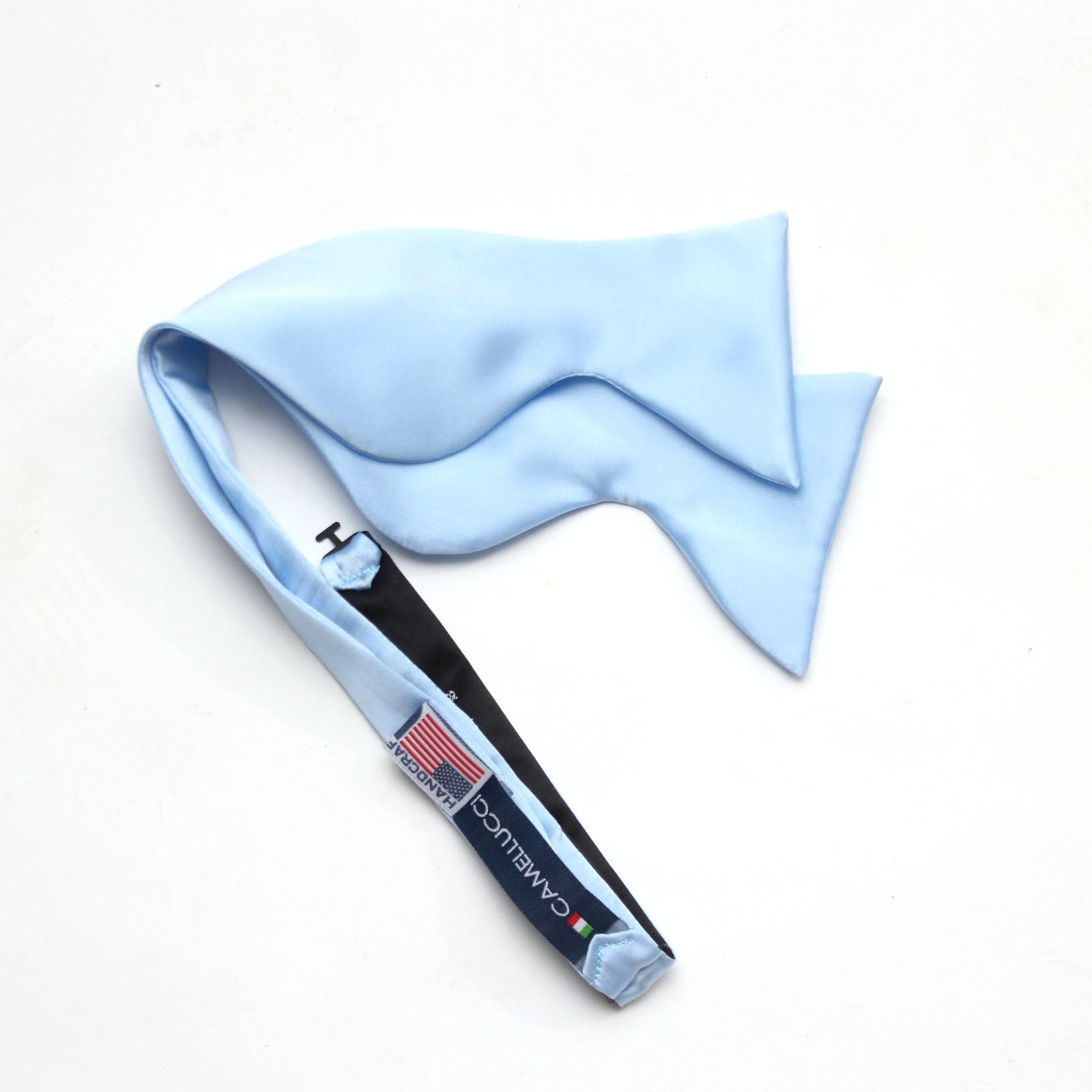 Solid Blue Big Butterfly Bow Tie