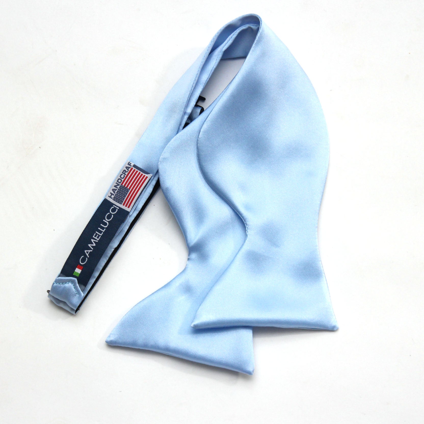 Solid Blue Big Butterfly Bow Tie