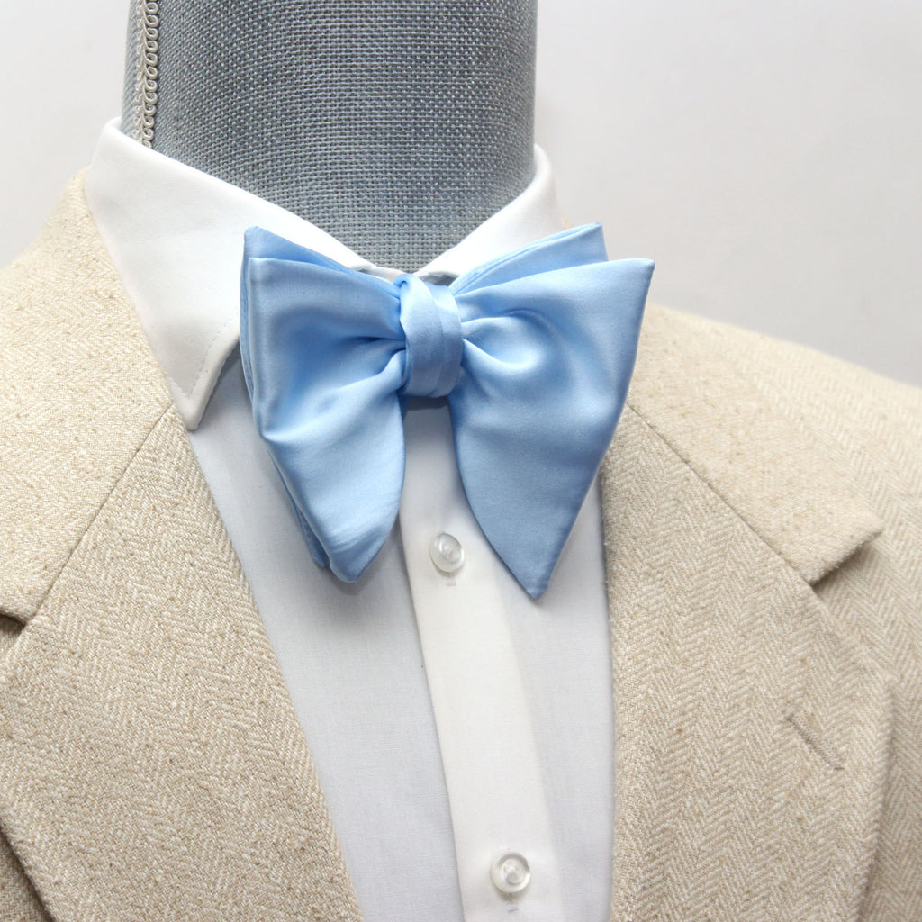 Solid Blue Big Butterfly Bow Tie