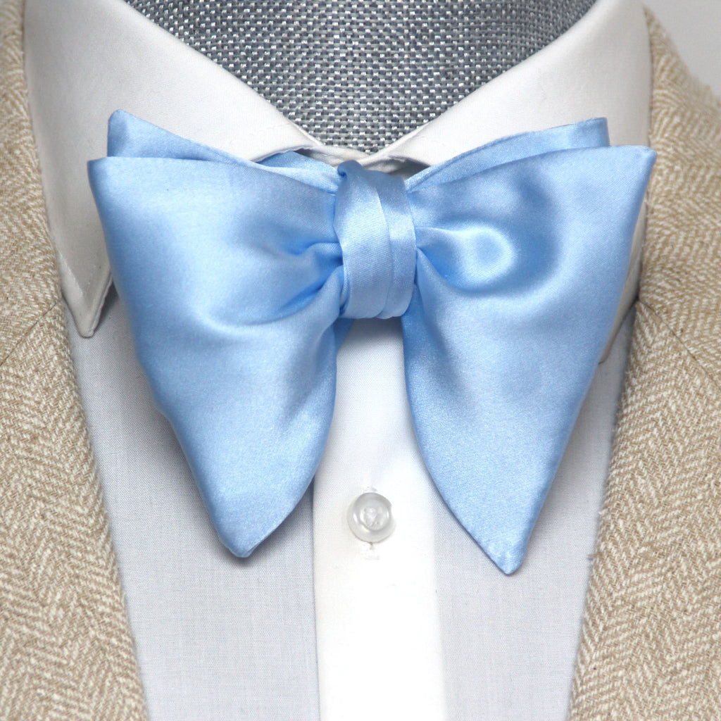Solid Blue Big Butterfly Bow Tie