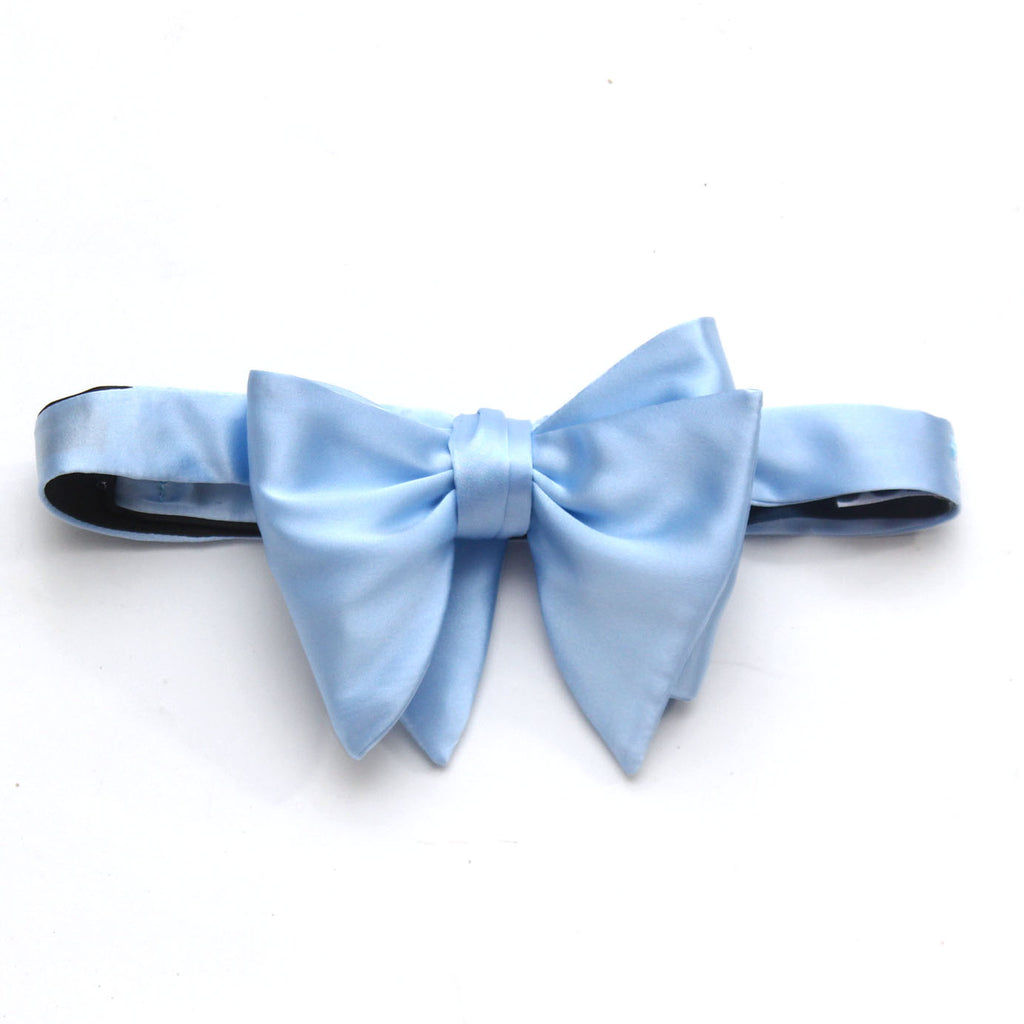 Solid Blue Big Butterfly Bow Tie