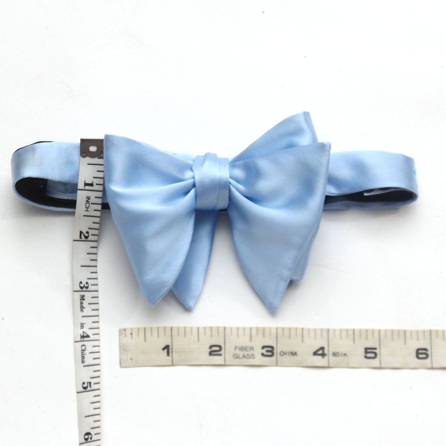 Solid Blue Big Butterfly Bow Tie